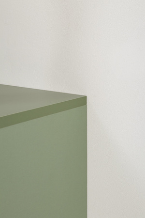 Комод Марион 16.249 дымчатый зеленый K521, олива шагрень AG 1050 ПВХ, белый PE шагрень