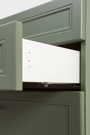 Гостиная Марион композиция 1 дымчатый зеленый K521, олива шагрень AG 1050 ПВХ, белый PE шагрень (собирается на любую сторону)