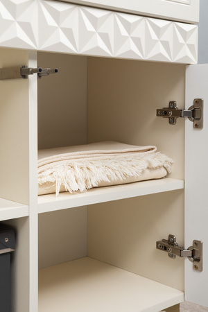 Шкаф-витрина Марион 16.397.02 слоновая кость С341 PE, слоновая кость 6898 ПВХ