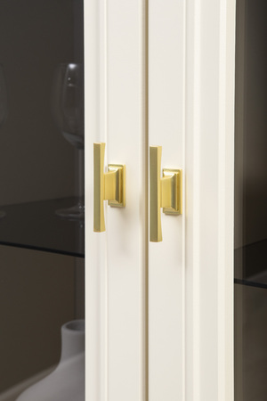 Шкаф-витрина Марион 16.397.02 слоновая кость С341 PE, слоновая кость 6898 ПВХ