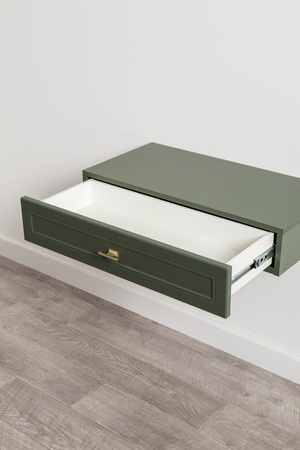 Стол-консоль Марион 12.318 дымчатый зеленый K521, олива шагрень AG 1050 ПВХ